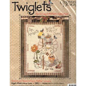 Candamar Designs Twiglets Angels Work is Never Done Folkstitch Design Kit